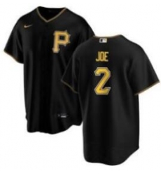 Men Pittsburgh Pirates Connor Joe #2 Nike Black Stitched MLB Jersey
