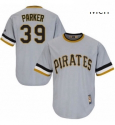 Mens Majestic Pittsburgh Pirates 39 Dave Parker Authentic Grey Cooperstown Throwback MLB Jersey