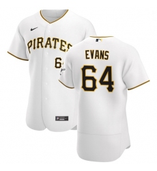 Pittsburgh Pirates 64 Phillip Evans Men Nike White Home 2020 Authentic Player MLB Jersey