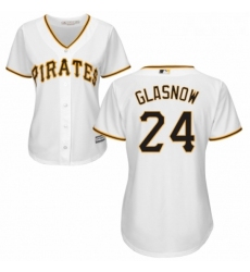 Womens Majestic Pittsburgh Pirates 24 Tyler Glasnow Replica White Home Cool Base MLB Jersey 