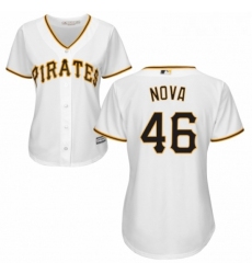 Womens Majestic Pittsburgh Pirates 46 Ivan Nova Authentic White Home Cool Base MLB Jersey 