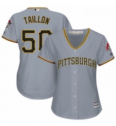 Womens Majestic Pittsburgh Pirates 50 Jameson Taillon Authentic Grey Road Cool Base MLB Jersey 
