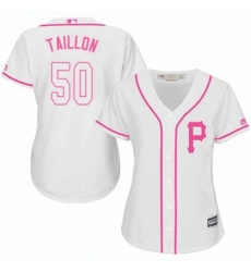 Womens Majestic Pittsburgh Pirates 50 Jameson Taillon Replica White Fashion Cool Base MLB Jersey 