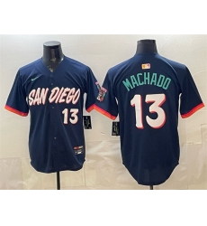 Men San Diego Padres 13 Manny Machado Obsidian 2026 City Connect Limited Stitched Baseball Jersey Men San Diego Padres 13 Manny Machado Obsidian 2026 City Connect Limited Stitched Baseball Jersey