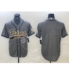 Men San Diego Padres Blank Gray Camo Cool Base Stitched Baseball Jersey 8