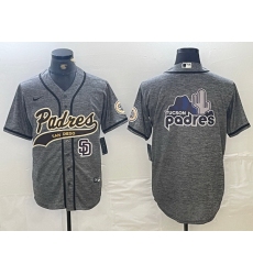 Men San Diego Padres Blank Gray Camo Cool Base Stitched Baseball Jerseys 1