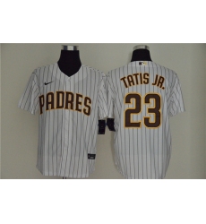 Padres 23 Fernando Tatis Jr  White Nike Cool Base Sleeveless Jersey