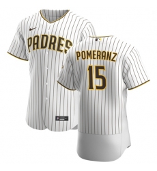 San Diego Padres 15 Drew Pomeranz Men Nike White Brown Home 2020 Authentic Player Jersey