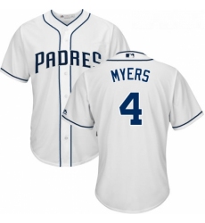 Youth Majestic San Diego Padres 4 Wil Myers Replica White Home Cool Base MLB Jersey