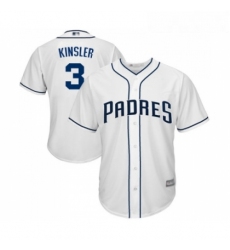 Youth San Diego Padres 3 Ian Kinsler Replica White Home Cool Base Baseball Jersey 