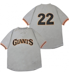 Men San Francisco Giants 22 Andrew McCutchen Gray Throwback Jersey