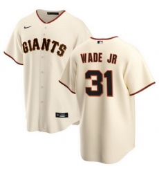 Men San Francisco Giants 31 LaMonte Wade Jr  Cream Cool Base Stitched Jersey