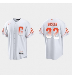 Men San Francisco Giants 32 Jason Vosler Men 2021 City Connect White Fan Version Jersey