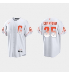 Men San Francisco Giants 35 Brandon Crawford Men 2021 City Connect White Fan Version Jersey