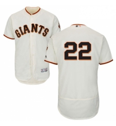 Mens Majestic San Francisco Giants 22 Will Clark Cream Home Flex Base Authentic Collection MLB Jersey