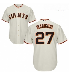 Mens Majestic San Francisco Giants 27 Juan Marichal Replica Cream Home Cool Base MLB Jersey