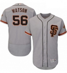 Mens Majestic San Francisco Giants 56 Tony Watson Grey Alternate Flex Base Authentic Collection MLB Jersey 