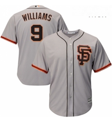 Mens Majestic San Francisco Giants 9 Matt Williams Replica Grey Road 2 Cool Base MLB Jersey