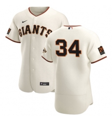 San Francisco Giants 34 Kevin Gausman Men Nike Cream Home 2020 Authentic 20 at 24 Patch Player MLB Jersey