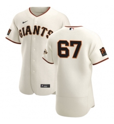 San Francisco Giants 67 Sam Selman Men Nike Cream Home 2020 Authentic 20 at 24 Patch Player MLB Jersey