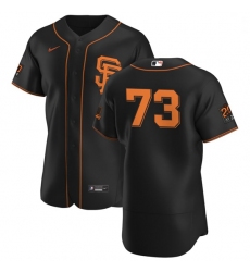 San Francisco Giants 73 Caleb Baragar Men Nike Black Alternate 2020 Authentic 20 at 24 Patch Player MLB Jersey