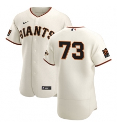 San Francisco Giants 73 Caleb Baragar Men Nike Cream Home 2020 Authentic 20 at 24 Patch Player MLB Jersey