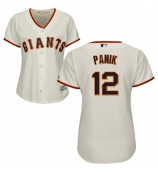 Womens Majestic San Francisco Giants 12 Joe Panik Replica Cream Home Cool Base MLB Jersey