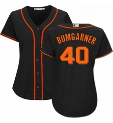 Womens Majestic San Francisco Giants 40 Madison Bumgarner Authentic Black Alternate Cool Base MLB Jersey