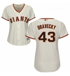 Womens Majestic San Francisco Giants 43 Dave Dravecky Authentic Cream Home Cool Base MLB Jersey