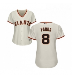 Womens San Francisco Giants 8 Gerardo Parra Replica Cream Home Cool Base Baseball Jersey 