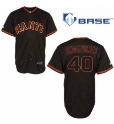 Youth Majestic San Francisco Giants 40 Madison Bumgarner Authentic Black Cool Base MLB Jersey