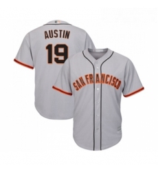 Youth San Francisco Giants 19 Tyler Austin Replica Grey Road Cool Base Baseball Jersey 