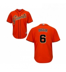 Youth San Francisco Giants 6 Steven Duggar Replica Orange Alternate Cool Base Baseball Jersey 