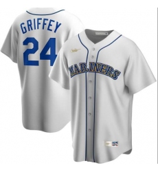 Mariners 24 Ken Griffey Jr  White 2020 Nike Cool Base Jersey