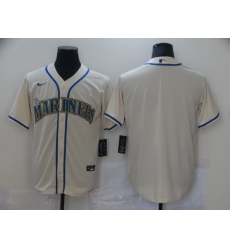 Men Nike Seattle Mariners Cream Stitched MLB Blank Cool Base Nike Jersey