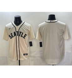 Men Seattle Mariners Blank Cream Alternate Stitched Baseball Jersey Men Seattle Mariners Blank Cream Alternate Stitched Baseball Jersey