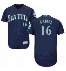 Mens Majestic Seattle Mariners 16 Ben Gamel Navy Blue Alternate Flex Base Authentic Collection MLB Jersey