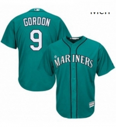 Mens Majestic Seattle Mariners 9 Dee Gordon Replica Teal Green Alternate Cool Base MLB Jersey 