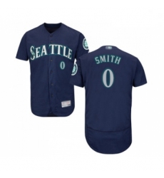 Mens Seattle Mariners 0 Mallex Smith Navy Blue Alternate Flex Base Authentic Collection Baseball Jersey