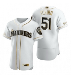 Seattle Mariners 51 Ichiro Suzuki White Nike Mens Authentic Golden Edition MLB Jersey