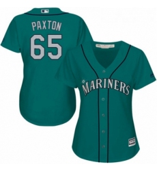 Womens Majestic Seattle Mariners 65 James Paxton Replica Teal Green Alternate Cool Base MLB Jersey 