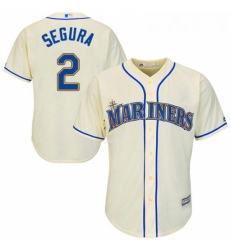 Youth Majestic Seattle Mariners 2 Jean Segura Replica Cream Alternate Cool Base MLB Jersey