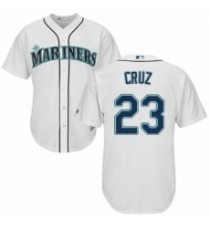 Youth Majestic Seattle Mariners 23 Nelson Cruz Replica White Home Cool Base MLB Jersey