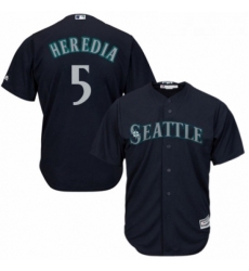 Youth Majestic Seattle Mariners 5 Guillermo Heredia Authentic Navy Blue Alternate 2 Cool Base MLB Jersey 
