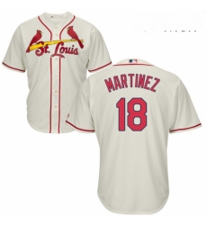 Mens Majestic St Louis Cardinals 18 Carlos Martinez Replica Cream Alternate Cool Base MLB Jersey