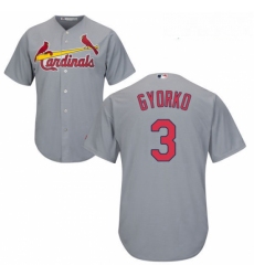 Youth Majestic St Louis Cardinals 3 Jedd Gyorko Authentic Grey Road Cool Base MLB Jersey