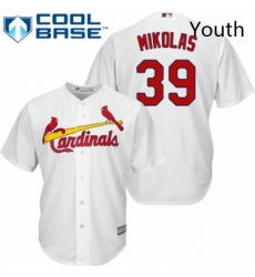 Youth Majestic St Louis Cardinals 39 Miles Mikolas Authentic White Home Cool Base MLB Jersey 