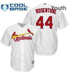 Youth Majestic St Louis Cardinals 44 Trevor Rosenthal Authentic White Home Cool Base MLB Jersey