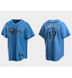 Men Tampa Bay Rays 17 Isaac Paredes Light Blue Cool Base Stitched Baseball Jersey