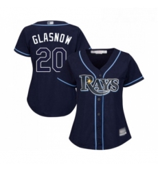 Womens Tampa Bay Rays 20 Tyler Glasnow Replica Navy Blue Alternate Cool Base Baseball Jersey 